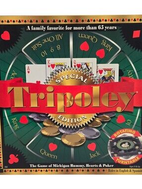 Tripoley Special Edition Rotating Turntable, Cadaco 2000 w/Sealed Cards
